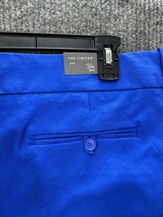 The Limited Ankle Length Dress Pants Womens 20W Ocean Blue Chino Stretch NEW - Picture 3 of 11